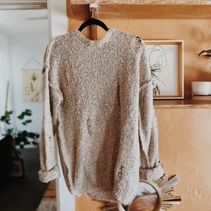 UNISEX RIVER ISLAND DISTRESSED SWEATER